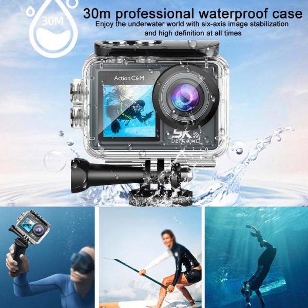 M40R With Remote Control 5K Action Camera Anti-Shake Outdoor HD Shooting Cycling Recorder Under Dive Camera