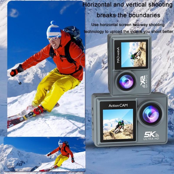 M40R With Remote Control 5K Action Camera Anti-Shake Outdoor HD Shooting Cycling Recorder Under Dive Camera