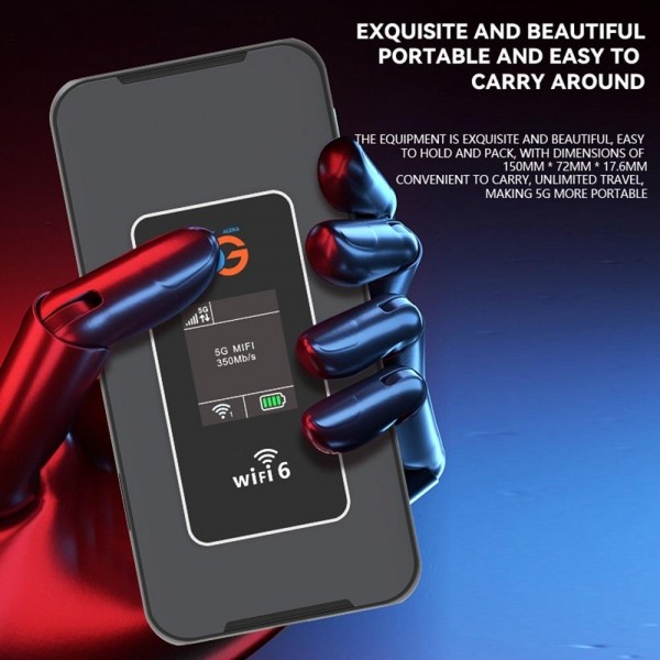 M8A-E Eurasian Version 5G Portable MIFI Dual Band 600Mbps Router Travel Work Wireless WiFi 6 Router