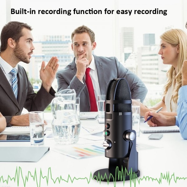 M9 RGB Condenser Microphone Built-in Sound Card,Style: Computer+32G Recording Card