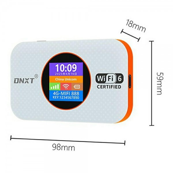 MF967-E Eurasia Version Support WPS / SIM Card / DMZ WiFi6 4G Router Portable Mobile WiFi(White)