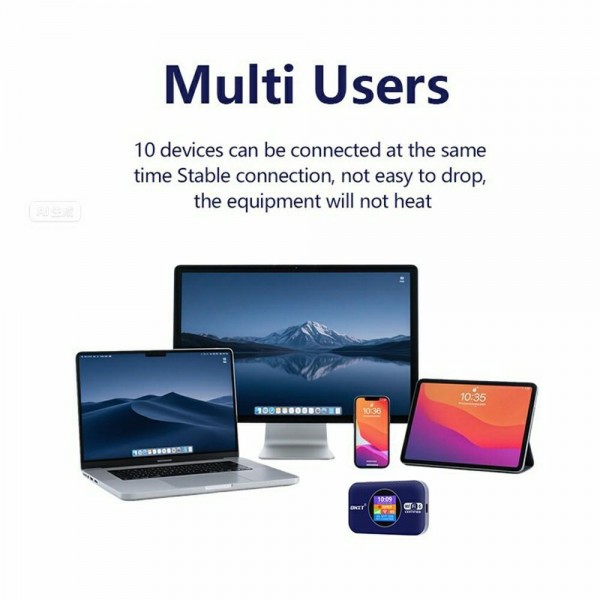 MF967-E Eurasia Version Support WPS / SIM Card / DMZ WiFi6 4G Router Portable Mobile WiFi(White)