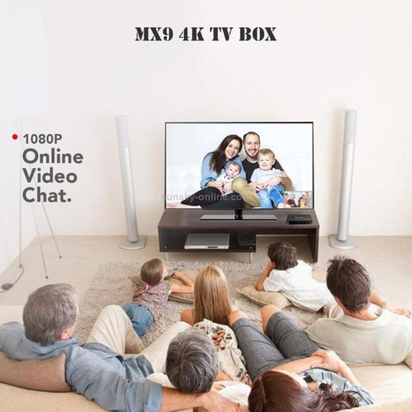 MX9 4K TV Box Android 10.0 Media Player wtih Remote Control, Rockchip RK3229 Quad Core ARM Cortex-A7,  2GB+16GB, 5G WiFi / Ethernet / TF / USB
