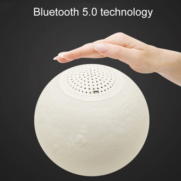 Magnetic Levitation Bluetooth Speaker Ornament Desktop Ambient Glow Night Lights, Style: Light Pattern Starry Moon(EU Plug)