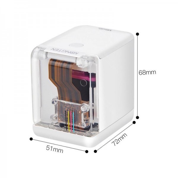 Mbrush Handheld Printer Custom Content Portable Full Color Inkjet Printer with Ink Cartridges