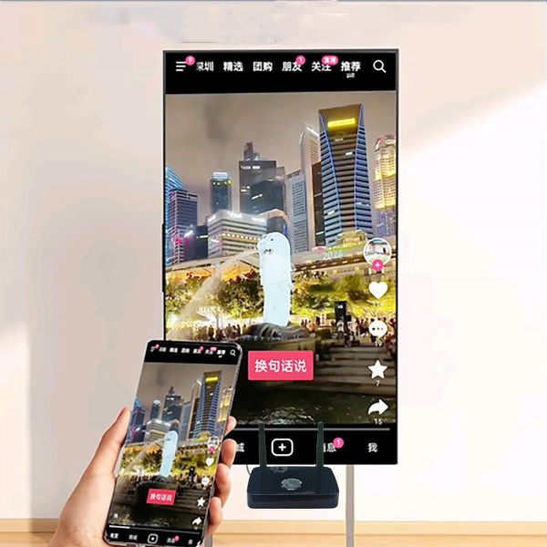 Measy AM1810 3 in 1 Wireless Screen Projector with Transmitter and Receiver, Plug:EU Plug