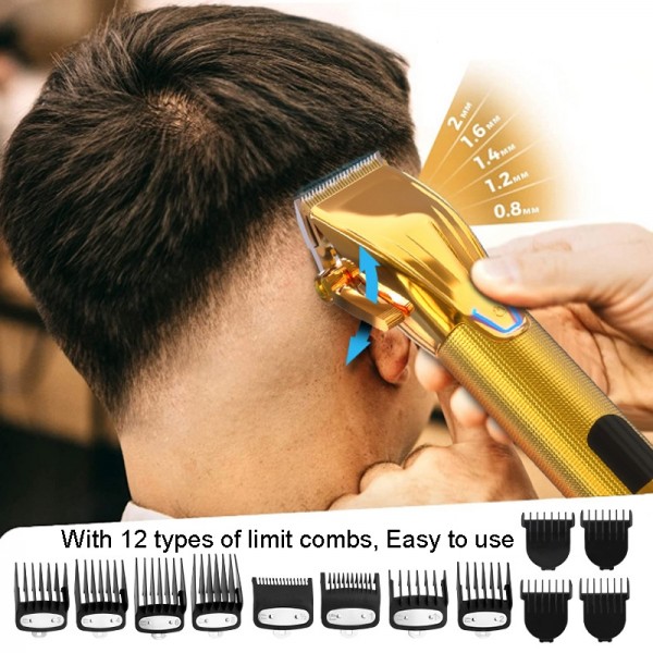 Men Electric Haircutting Tools Set Sculpting Electric Clipper(Black)