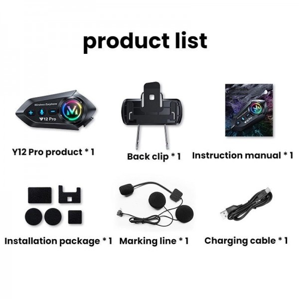 Motorcycle Helmet Waterproof Noise-reducing Headset(Soft Mic)