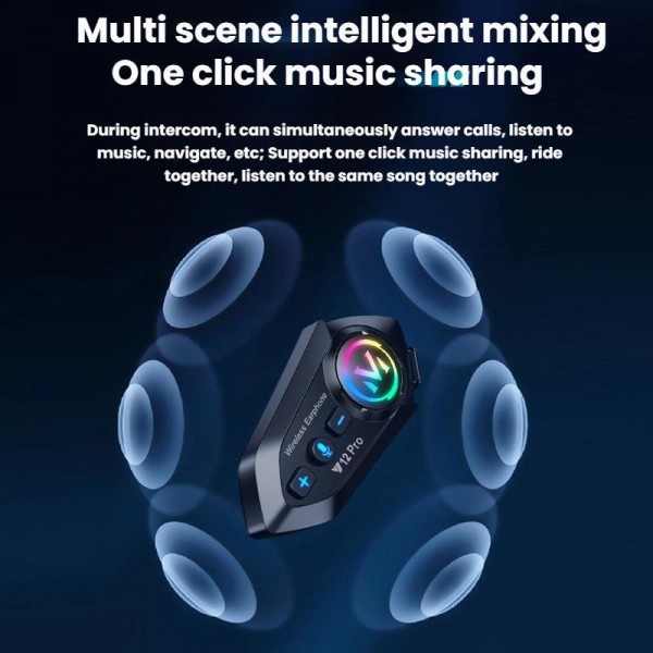 Motorcycle Helmet Waterproof Noise-reducing Headset(Soft Mic)