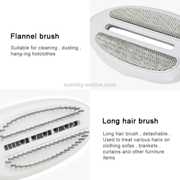 Multifunction Household Handheld Steamer Travel Portable Hand - Held Steam Hanging Hot Machine Ceramic Bottom with Flannelette Brush & Hair Brush & Measuring Cup,US Plug(Purple)