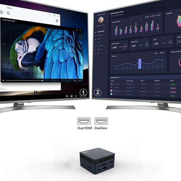 N100/DDR5 12th AlderLake-N100 Dual 4K60Hz Office And Home Mini PC, Spec: 12G+0 /US Plug