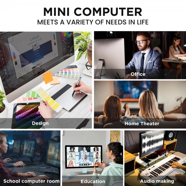 N100/DDR5 12th AlderLake-N100 Dual 4K60Hz Office And Home Mini PC, Spec: 12G+0 /US Plug