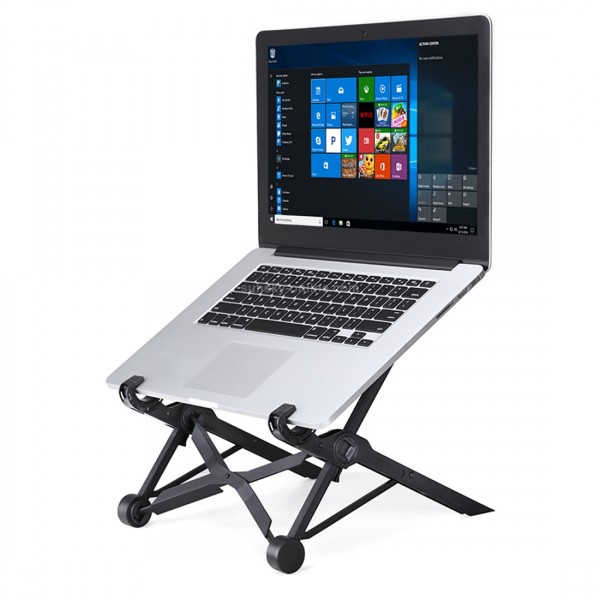 NEXSTAND Portable Adjustable Foldable Desk Holder Stand for Laptop / Notebook, Suitable for: More than 11.6 inch(Black)