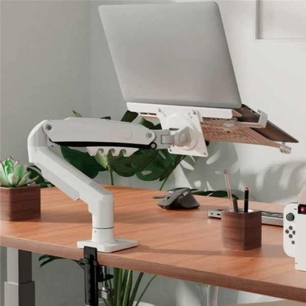 NORTH BAYOU F80-FP For 17-30 Inch Laptop Height Adjustable Desktop Mount Bracket(Black)