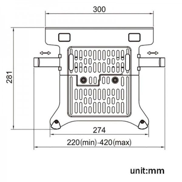 NORTH BAYOU F80-FP For 17-30 Inch Laptop Height Adjustable Desktop Mount Bracket(Black)