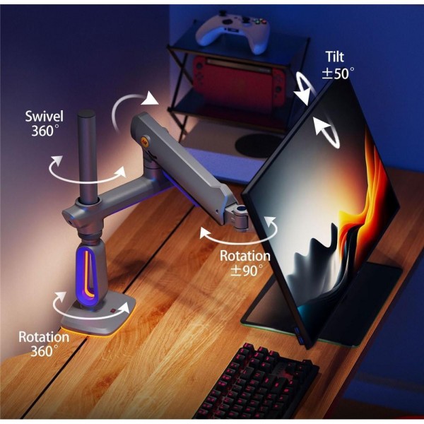 NORTH BAYOU G80 32-60 inch Curved Display Gaming Monitor Desk Stand Monitor Support Arm
