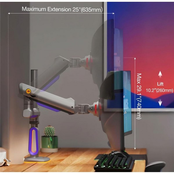 NORTH BAYOU G80 32-60 inch Curved Display Gaming Monitor Desk Stand Monitor Support Arm