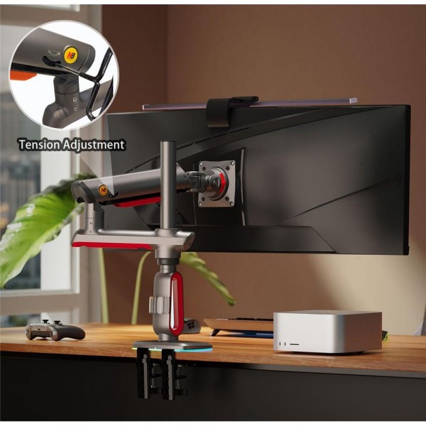 NORTH BAYOU L70 RGB Lighting Gaming Monitor Adjustable Arm Stand Curved Monitors Bracket