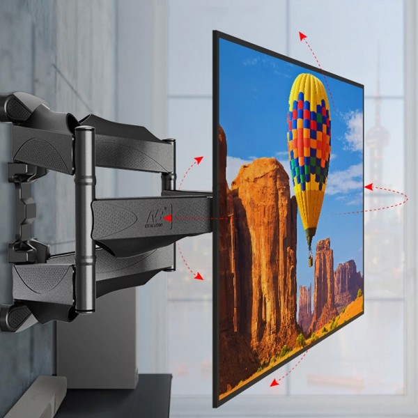 NORTH BAYOU Telescopic Swivel TV Monitor Wall Mount Bracket For 32-52 inch