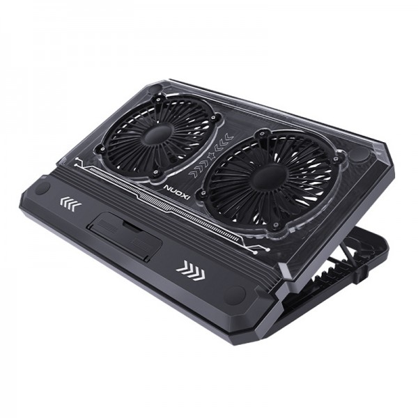NUOXI C300 Dual-fans RGB Light Adjustable Laptop Radiator Lifting and Folding Cooling Stand(Black)