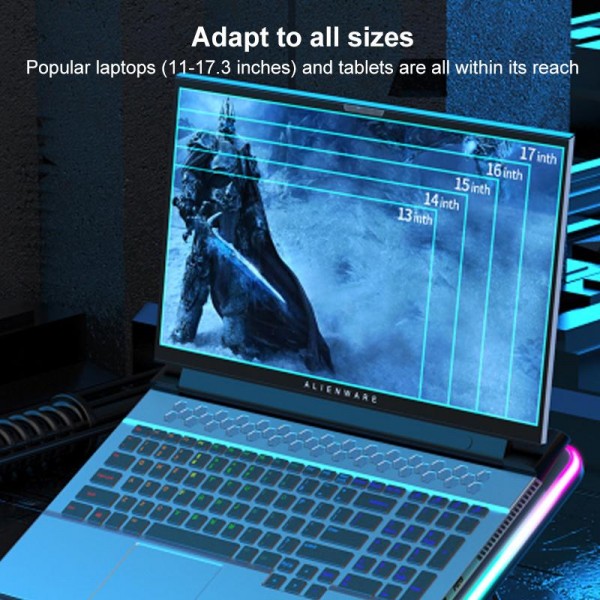 NUOXI F36-5 6-Speed Adjustable 5 Fan Laptop Cooler with RGB(Black)