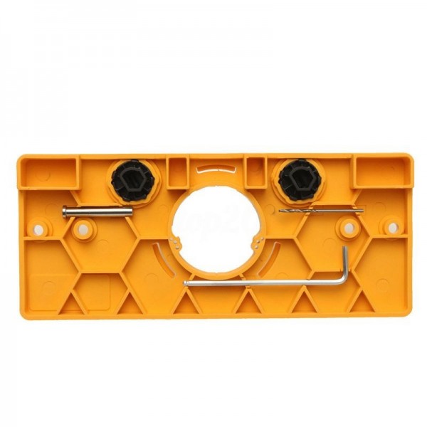 New Cabinet Door Window Cabinet Door Hole Puncher Hinge Hole Locator(Yellow)