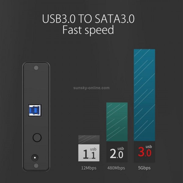 ORICO 7688U3 Vertical Aluminum External Hard Drive Enclosure Storage Case Hard Drive Dock for 3.5 inch SATA HDD(Black)