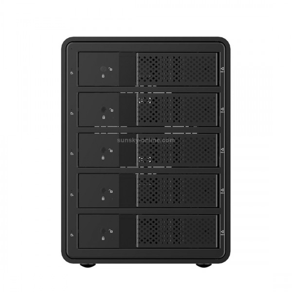 ORICO 9558U3 5-bay USB 3.0 Type-B Aluminum 3.5 inch SSD / SATA HDD Enclosure Storage Hard Disk Box for Laptop Computer Desktop PC(Black)