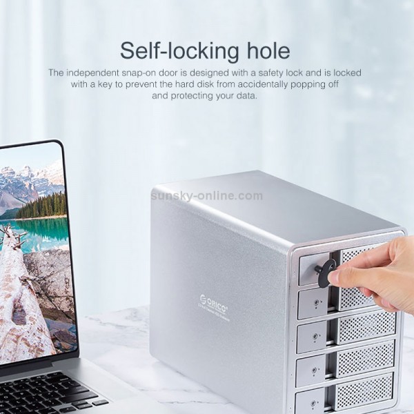 ORICO 9558U3 5-bay USB 3.0 Type-B Aluminum 3.5 inch SSD / SATA HDD Enclosure Storage Hard Disk Box for Laptop Computer Desktop PC(Black)