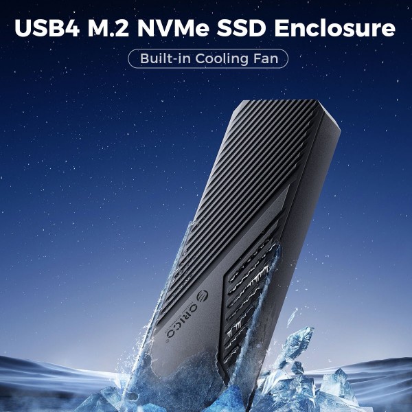 ORICO CNM2-U4 40Gbps USB4 M.2 NVMe SSD Enclosure(Grey)