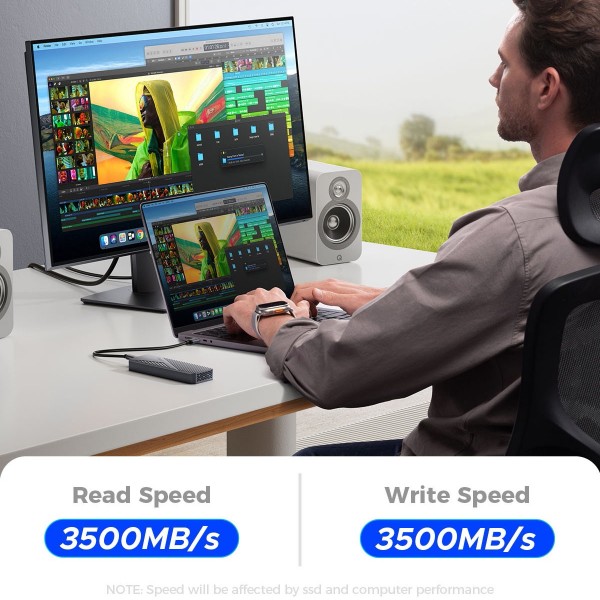 ORICO CNM2-U4 40Gbps USB4 M.2 NVMe SSD Enclosure(Grey)