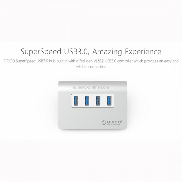 ORICO M3H4-V1 Aluminum Alloy 4 USB 3.0 Ports HUB