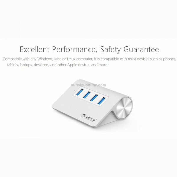 ORICO M3H4-V1 Aluminum Alloy 4 USB 3.0 Ports HUB