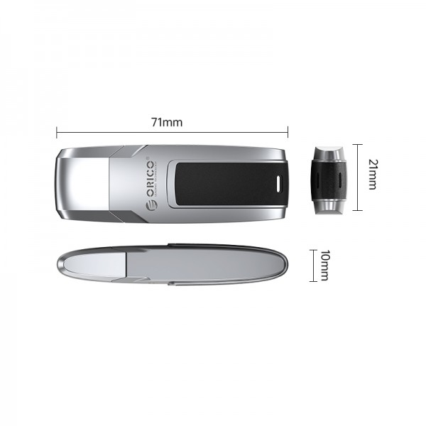 ORICO USB Solid State Flash Drive, Read: 520MB/s, Write: 450MB/s, Memory:1TB, Port:Type-C(Silver)