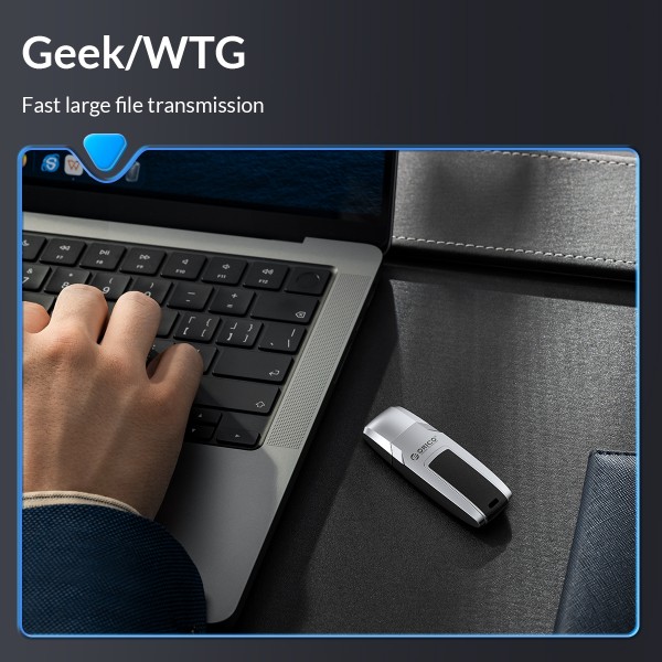 ORICO USB Solid State Flash Drive, Read: 520MB/s, Write: 450MB/s, Memory:1TB, Port:Type-C(Silver)