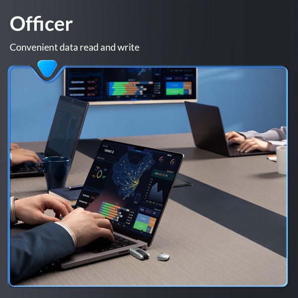 ORICO USB Solid State Flash Drive, Read: 520MB/s, Write: 450MB/s, Memory:1TB, Port:Type-C(Silver)