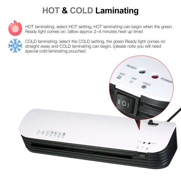 Osmile SL299 A4 Laminator Cold Hot Lamination Photo File Laminating Machine(EU Plug)