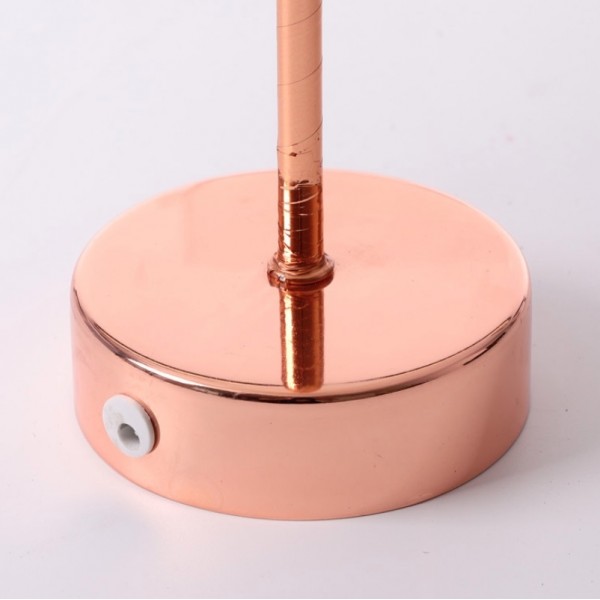 Ostrich Feather Table Lamp Wrought Iron Night Light LED Copper Wire Lamp(Yellow)