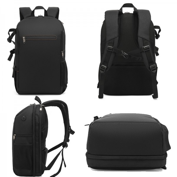 Oxford Cloth Waterproof Photography Backpack 17 Inch Laptop Backpack(Orange)