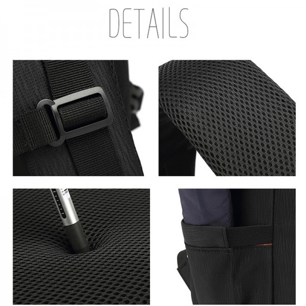 Oxford Cloth Waterproof Photography Backpack 17 Inch Laptop Backpack(Orange)