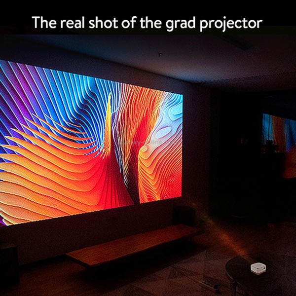 P07-D Mini 50 Lumens Android Home Theater Bluetooth LED Projector with Remote Control, Support Micro SD & Micro USB & WiFi & Audio Out