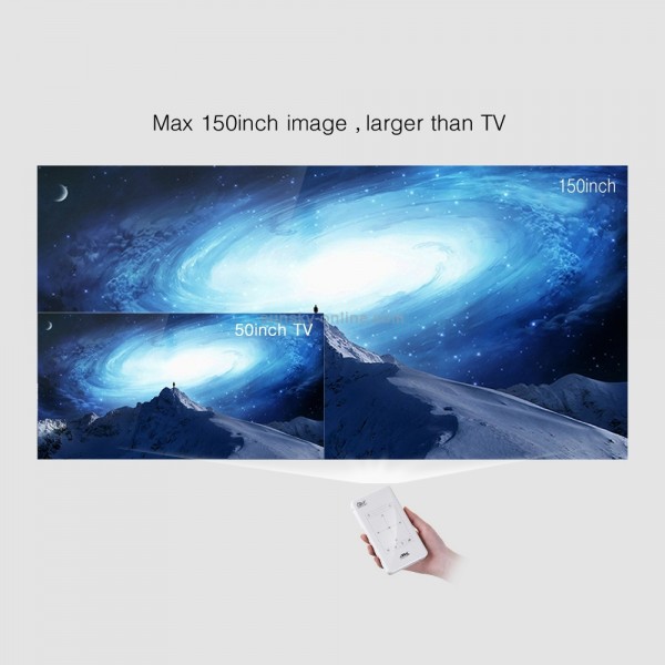 P09 Portable 4K Ultra HD DLP Mini Smart Projector with Infrared Remote Control, Amlogic S905X 4-Core A53 up to 1.5GHz Android 6.0, 1GB+8GB, Support 2.4G/5G WiFi, Bluetooth, TF Card(Black)