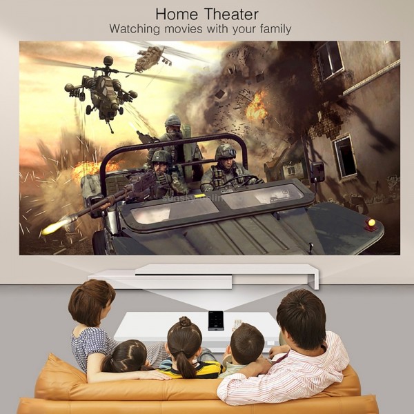 P09 Portable 4K Ultra HD DLP Mini Smart Projector with Infrared Remote Control, Amlogic S905X 4-Core A53 up to 1.5GHz Android 6.0, 1GB+8GB, Support 2.4G/5G WiFi, Bluetooth, TF Card(Black)