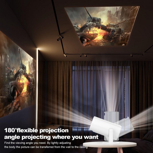 P30 Game Projector Android 11 System With Wireless Gaming Controller 720P Home Theater(EU Plug)