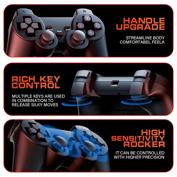 P30 Game Projector Android 11 System With Wireless Gaming Controller 720P Home Theater(EU Plug)