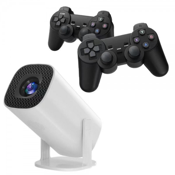P30 Game Projector Android 11 System With Wireless Gaming Controller 720P Home Theater(EU Plug)