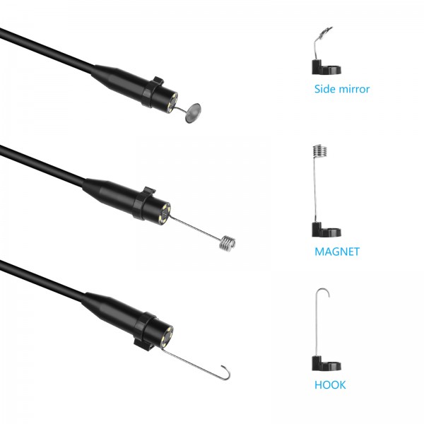 P90 14mm 4.5 inch HD 500W Autofocus Camera Endoscope Portable Waterproof Industrial Pipe Endoscope, Hard Cable Length: 5m