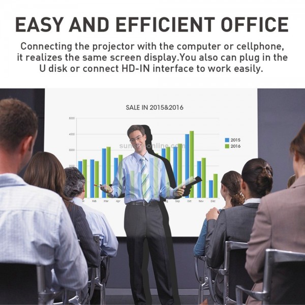 P9II Portable 4K Ultra HD DLP Mini Smart Projector with Infrared Remote Control, Amlogic S905X 4-Core A53 up to 1.5GHz Android 6.0, 2GB+16GB, Support 2.4G/5G WiFi, Bluetooth, TF Card(Black)