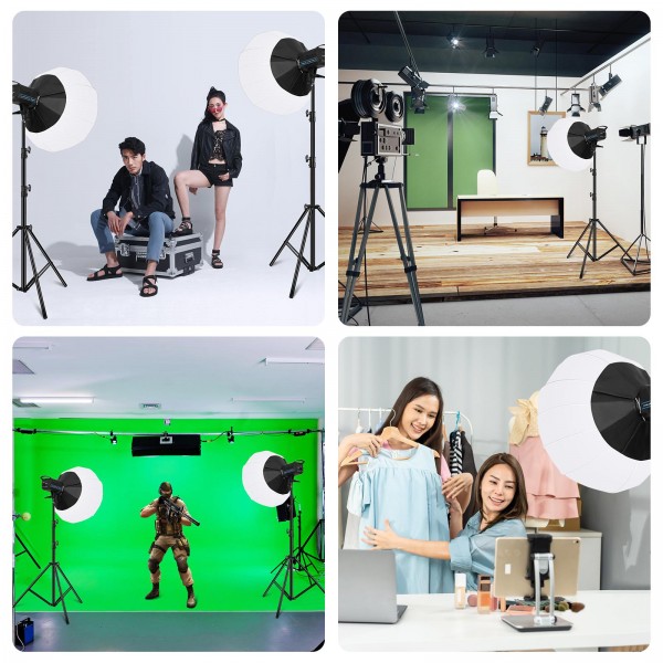 PULUZ 220V 120W Studio Video Light Dual Color Temperature Built-in Dissipate Heat System with Remote Control(US Plug)
