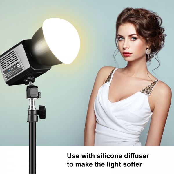 PULUZ 60W Studio Video Light 2500K-6500K Dual Color Temperature Professional Photography Fill Light (Black)